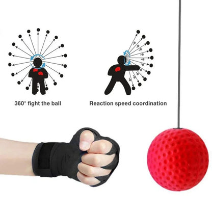 Muay Thai Boxing Speed Ball With Head Band For Sanda Boxing Fighting Fast Speed Reaction Time Training Boxing Reflex Trainer