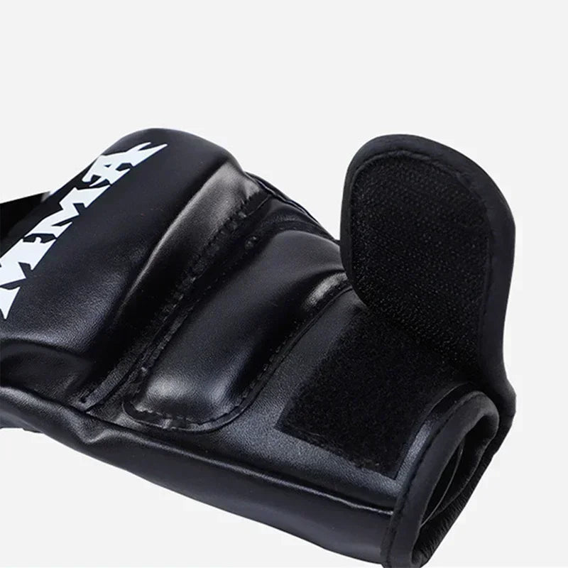 Half Finger Professional Boxing Training Gloves Leather Cushion Adult Sanda Ufc Sparring Knuckl